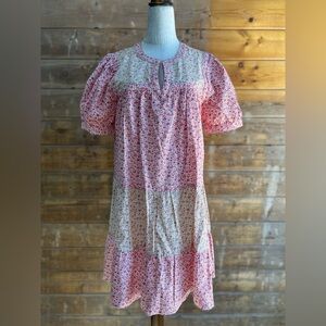 Tuckernuck x Hyacinth House Smocked Floral Tunic Dress Pink & Yellow – Women’s S